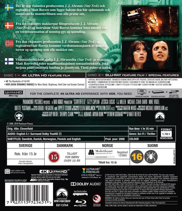 Cloverfield (4K Ultra HD + Blu-ray)
