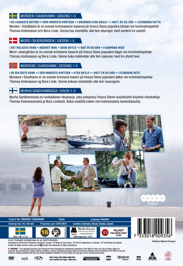 Morden i Sandhamn / Säsong 1-5 Box (5 DVD)