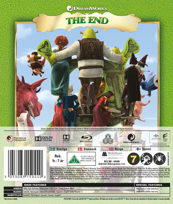 Shrek 1-4 - Hela historien (4 Blu-ray)