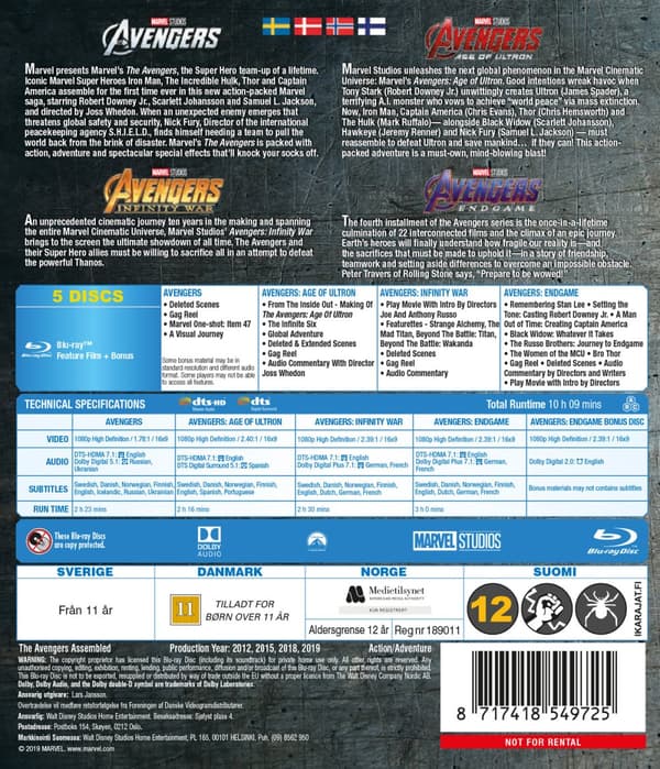 Avengers 1-4 / Complete Ltd collection (5 Blu-ray)