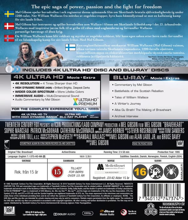 Braveheart (4K Ultra HD + 2 Blu-ray)