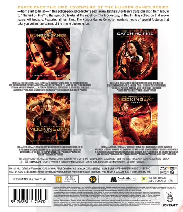 Hunger games 1-4 (4 Blu-ray)