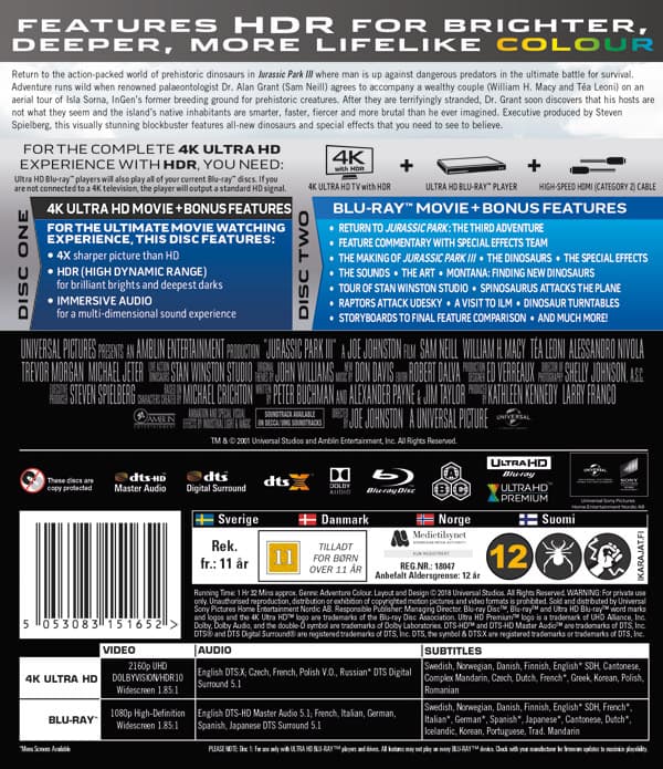 Jurassic Park 3 (4K Ultra HD + Blu-ray)