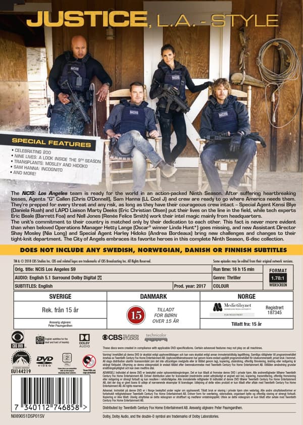NCIS Los Angeles / Säsong 9 (Ej textad) (6 DVD)