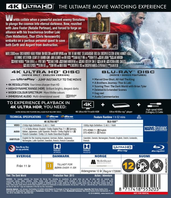 Thor 2 (4K Ultra HD + Blu-ray)