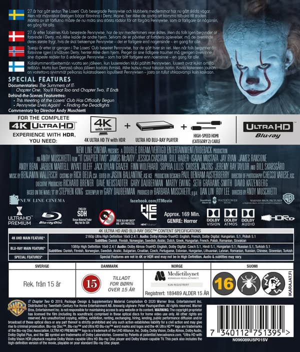 Det / Kapitel 2 (2019) (4K Ultra HD + Blu-ray)