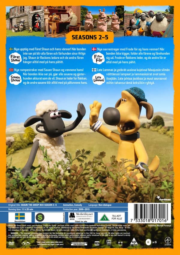 Fåret Shaun / Säsong 2-5 (6 DVD)