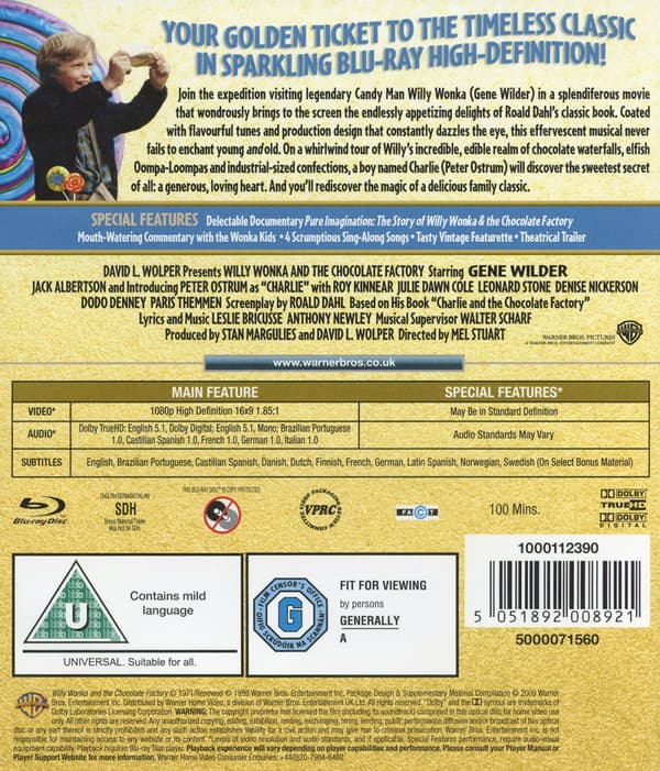Kalle & Chokladfabriken (1971) (Blu-ray)
