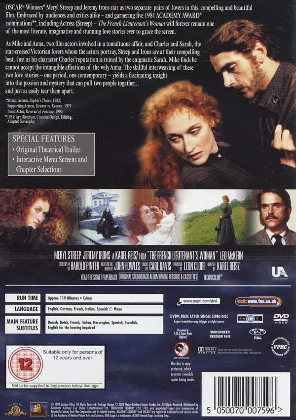 Den franske löjtnantens kvinna (DVD)