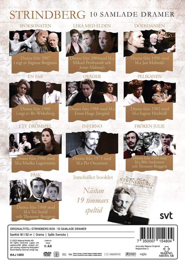Strindberg Box - 10 samlade dramer (10 DVD)
