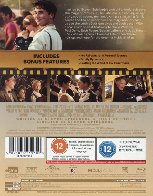 The Fabelmans (Ej svensk text) (Blu-ray)