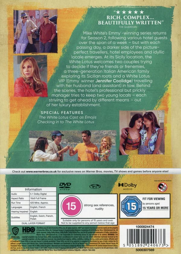 The White Lotus: Säsong 2 (Ej svensk text) (DVD)