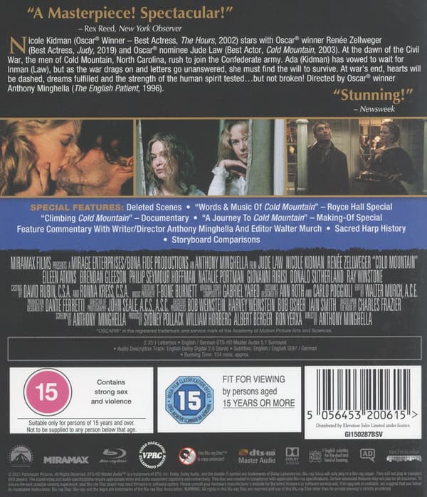 Åter till Cold mountain (Ej svensk text) (Blu-ray)