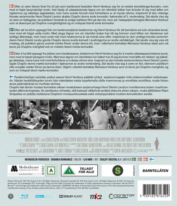 Monsieur Verdoux (Blu-ray)