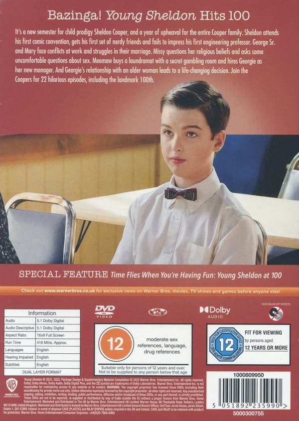 Young Sheldon / Säsong 5 (Ej svensk text) (2 DVD)
