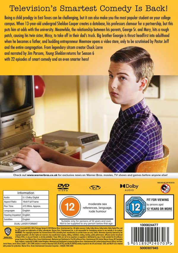 Young Sheldon / Säsong 6 (Ej svensk text) (2 DVD)