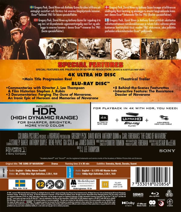Kanonerna på Navarone (4K Ultra HD + Blu-ray)
