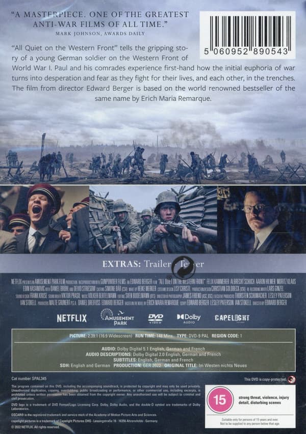 På västfronten intet nytt (2022/Ej sv text) (DVD)