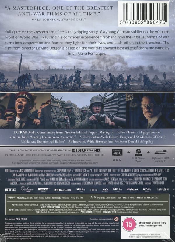 På västfronten intet nytt (2022/Ltd) (4K Ultra HD + Blu-ray)