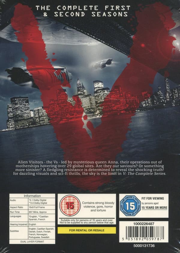 V - Säsong 1+2 (TV-serien) (5 DVD)
