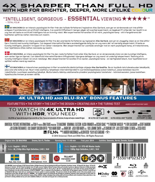 Ex Machina (4K Ultra HD + Blu-ray)