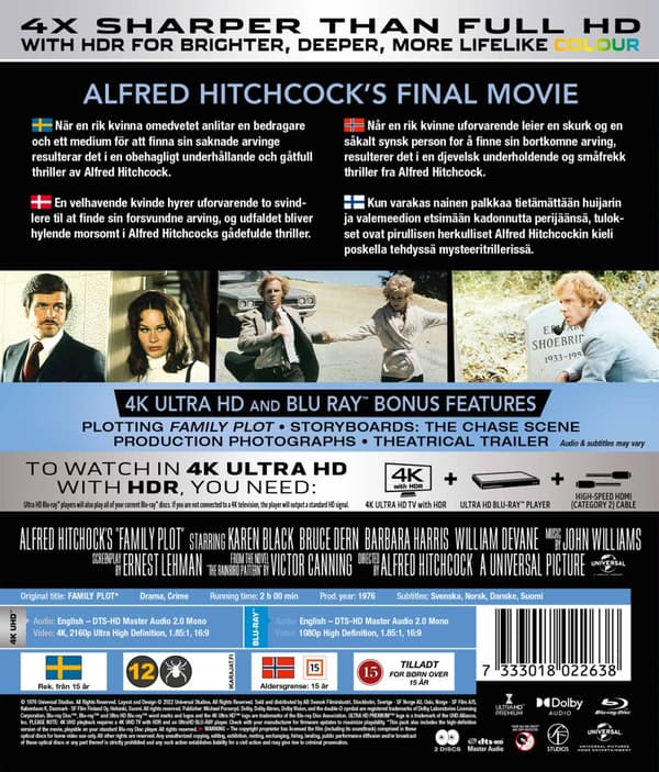 Hitchcock / Arvet (4K Ultra HD + Blu-ray)