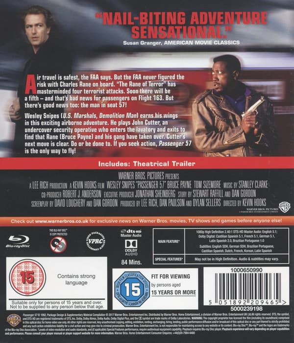 Passagerare 57 (Ej svensk text) (Blu-ray)