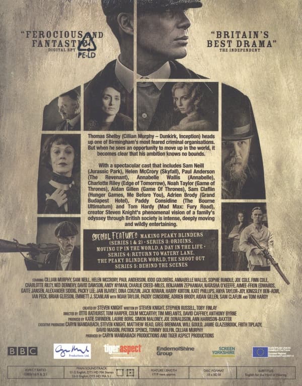 Peaky Blinders / Säsong 1-5 (Ej svensk text) (10 Blu-ray)