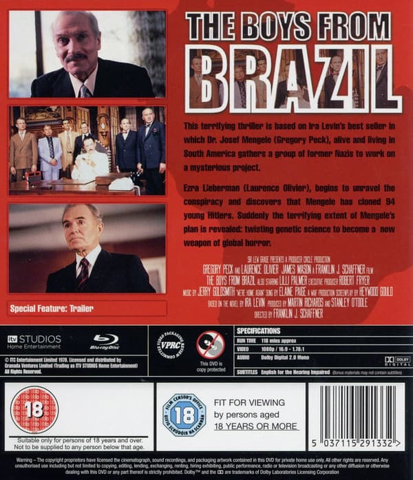 Pojkarna från Brasilien (Ej svensk text) (Blu-ray)