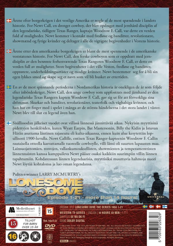 Lonesome Dove / TV-serien / C.E. (6 DVD)