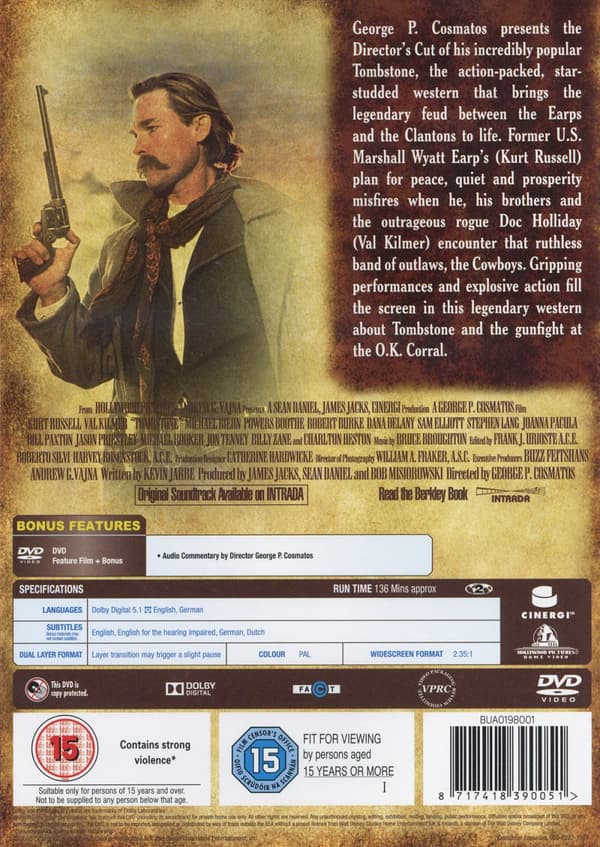Tombstone / Director's cut (Ej svensk text) (DVD)