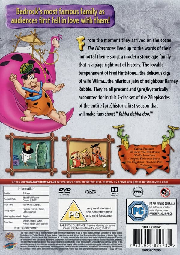 Familjen Flinta / Säsong 1 (Ej svensk text) (5 DVD)
