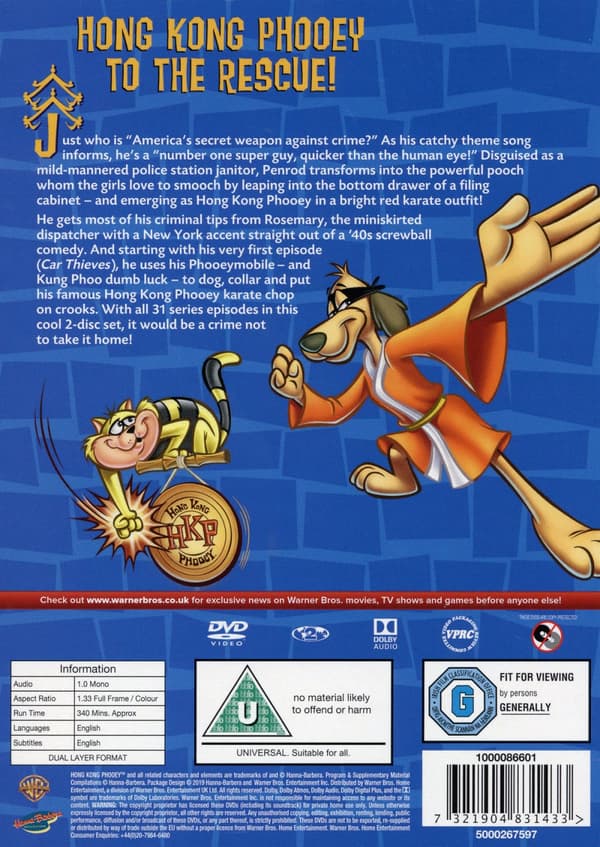 Hong Kong Phooey / Complete series (Ej sv text) (2 DVD)
