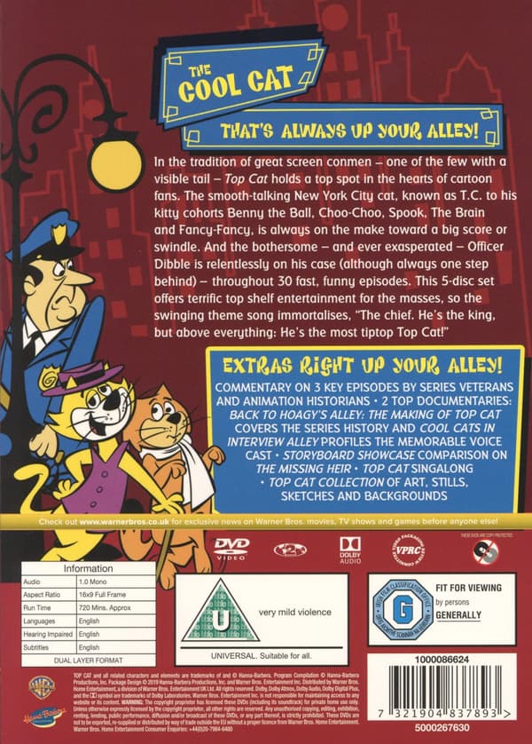 Top Cat / Complete series (Ej svensk text) (3 DVD)