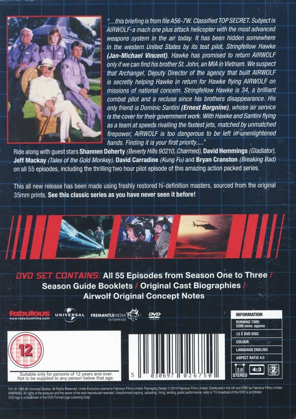 Airwolf / Complete Series 1-3 (Ej svensk text) (13 DVD)