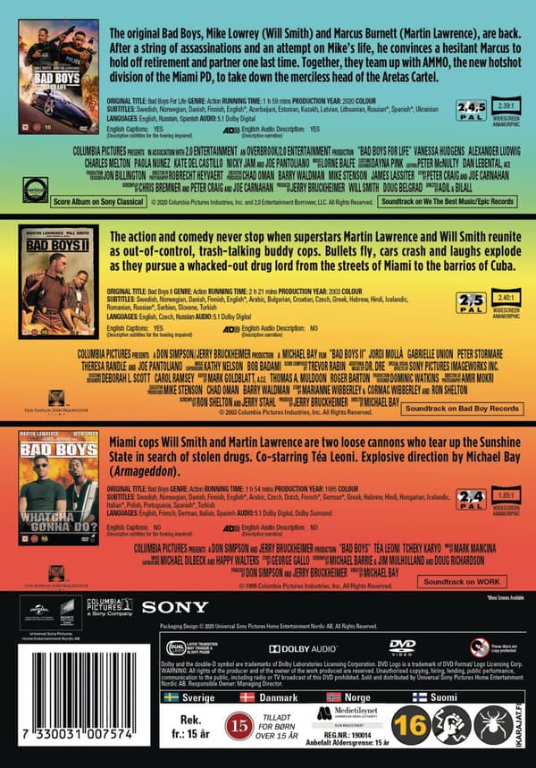 Bad boys 1-3 (3 DVD)