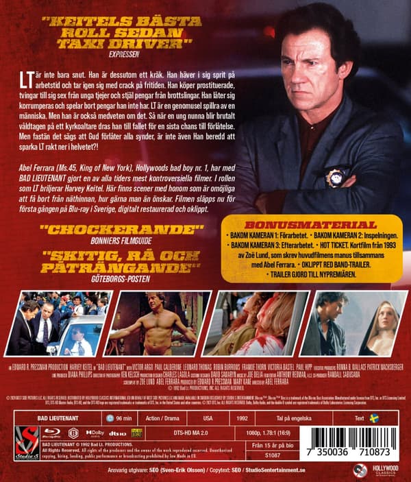 Bad Lieutenant (1992) - Digitalt restaurerad (Blu-ray)