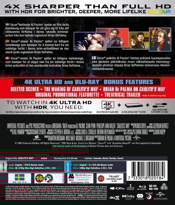 Carlito's way (4K Ultra HD + Blu-ray)