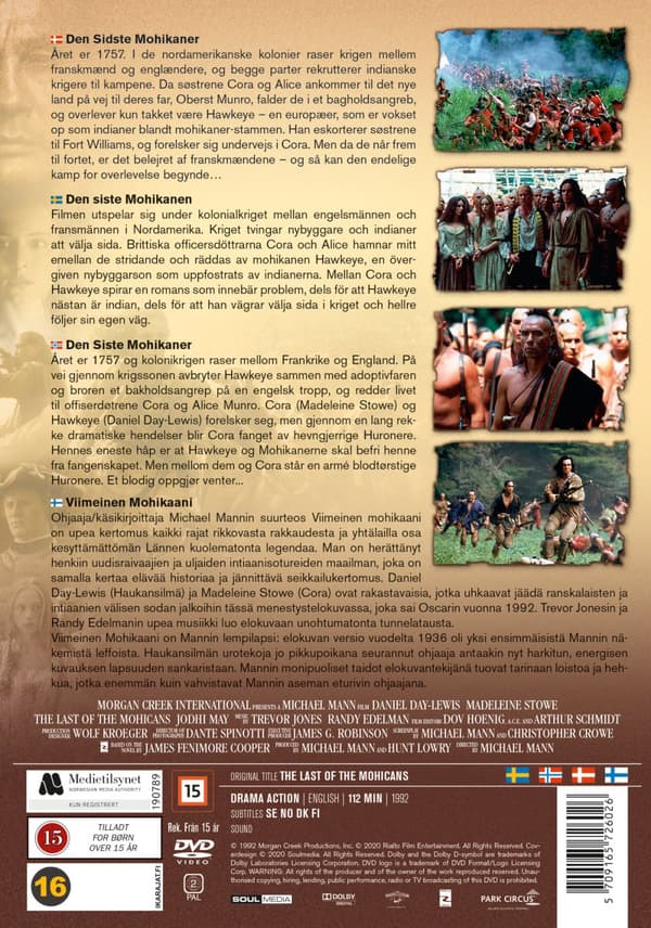 Den siste Mohikanen (DVD)