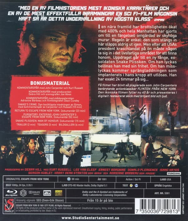 Flykten från New York - Digitalt restaurerad (Blu-ray)