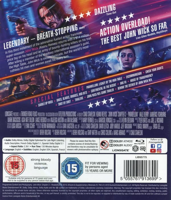 John Wick 3 (Ej svensk text) (Blu-ray)