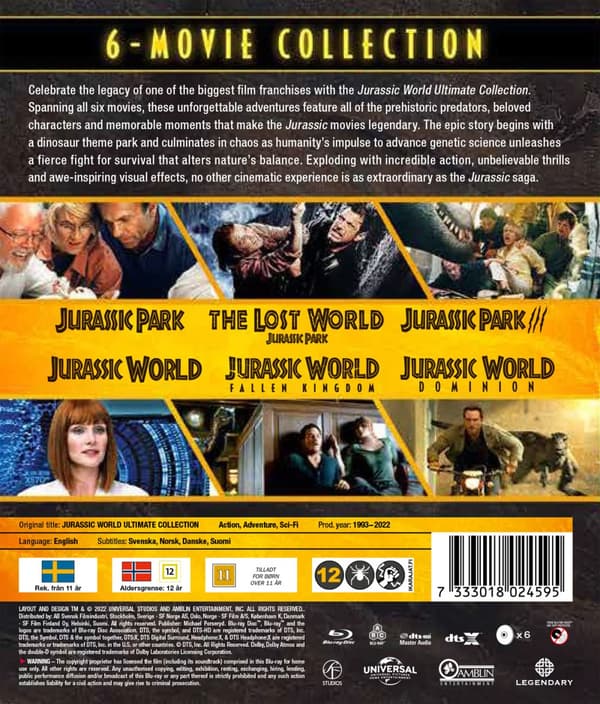 Jurassic Park + Jurassic World - Collection (6 Blu-ray)