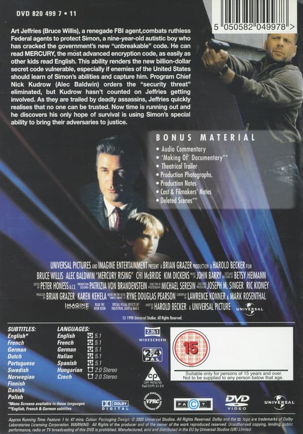 Kod Mercury (DVD)