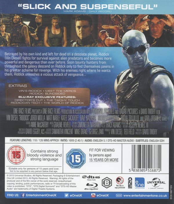 Riddick - Extended Cut (Ej svensk text) (Blu-ray)