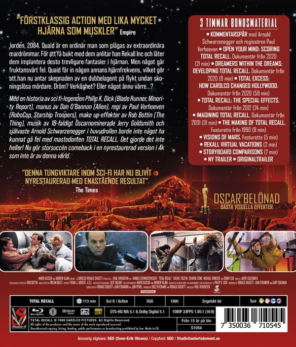 Total Recall - Digitalt restaurerad / Special ed (Blu-ray)