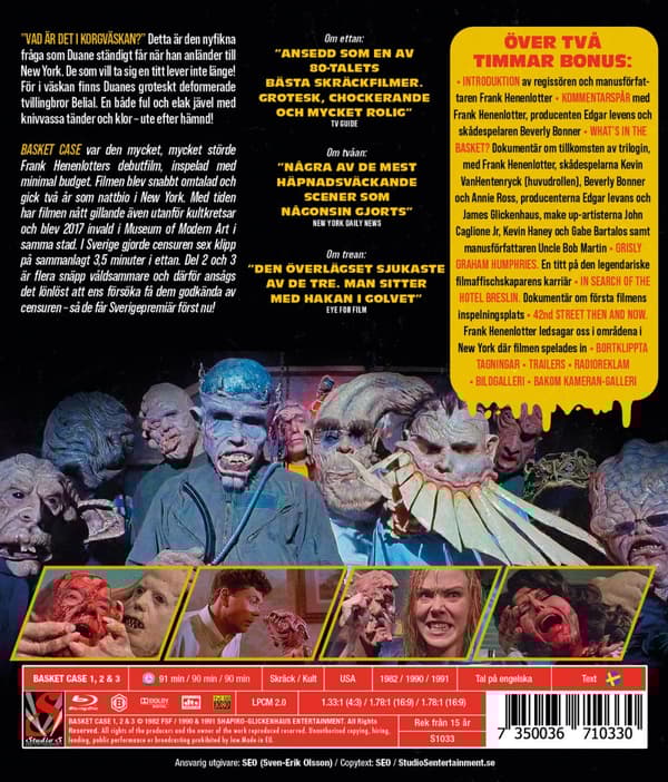 Basket Case 1-3 / Oklippta versioner (2 Blu-ray)