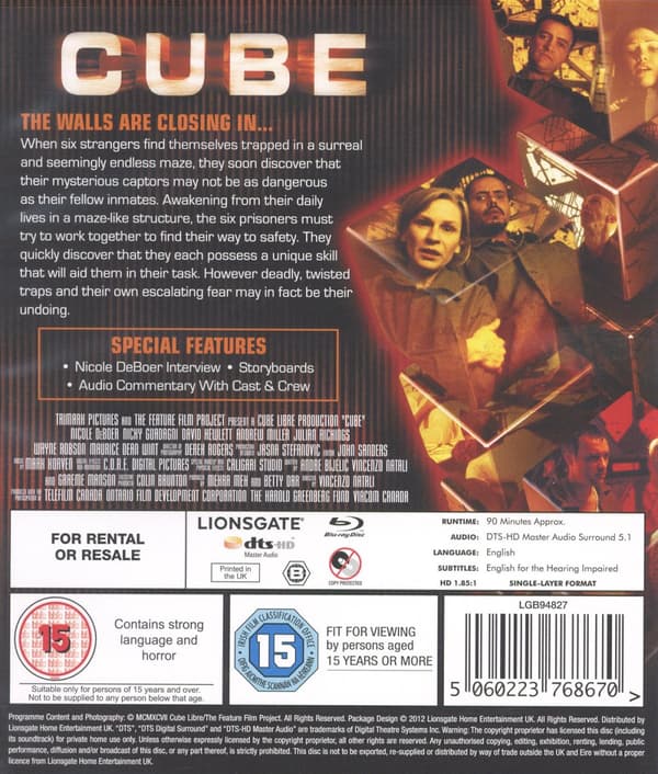 Cube (Ej svensk text) (Blu-ray)