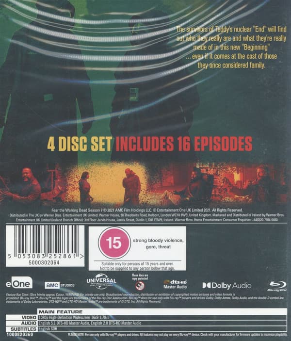 Fear the walking dead / Säsong 7 (Ej sv text) (4 Blu-ray)