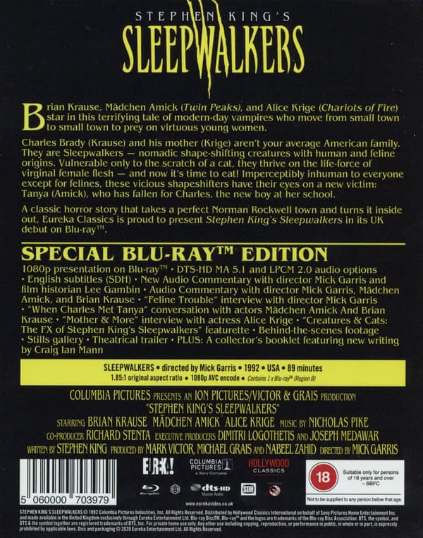 Sleepwalkers (Stephen King/Ej svensk text) (Blu-ray)