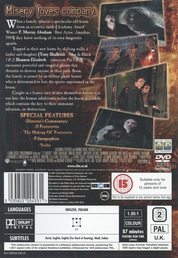 Thirteen ghosts (Ej svensk text) (DVD)